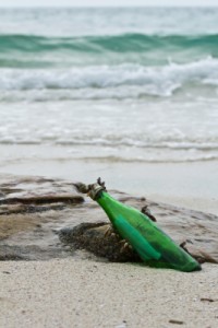 bottle on a beach
